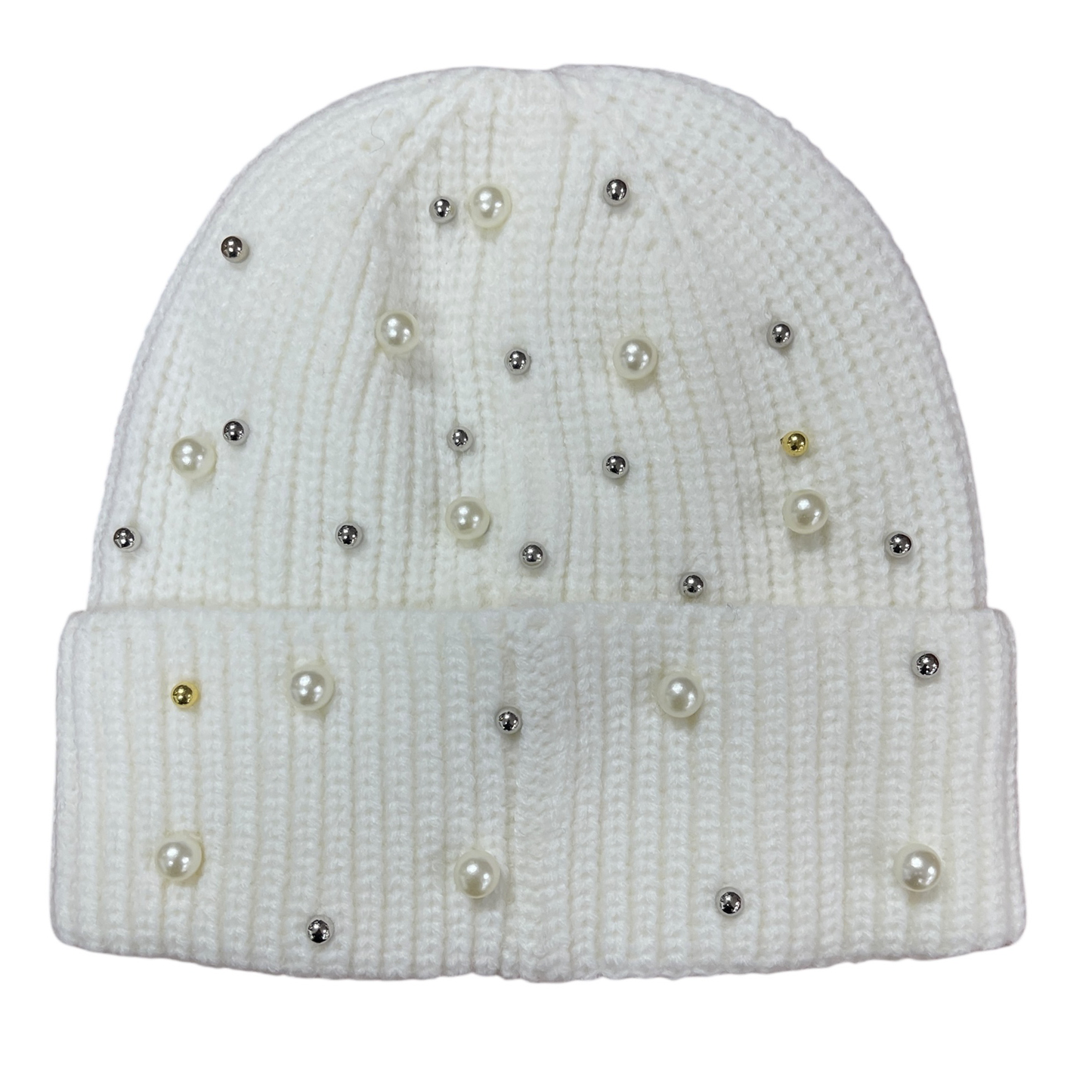 stone beanie white