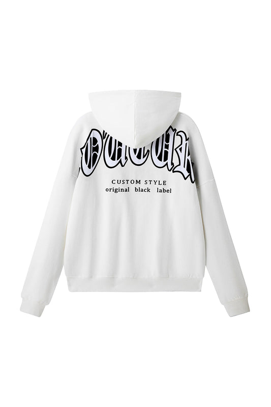 Men Black Label "COUTURE" Hoodie white