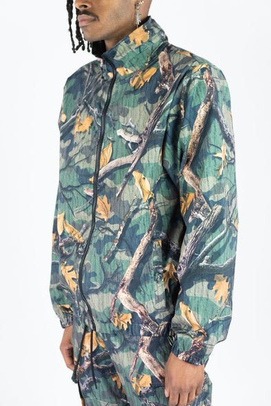 Rebel Minds Hunter Camo Zipup Windbreaker Jacket