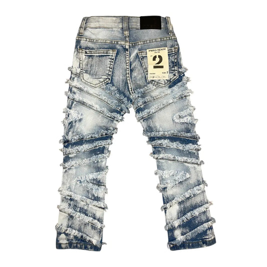 little Kids blue Rhyne Stone skinny Jeans (Copy)