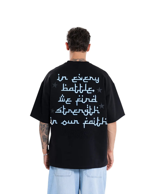 Infighter black sky-blue  tee