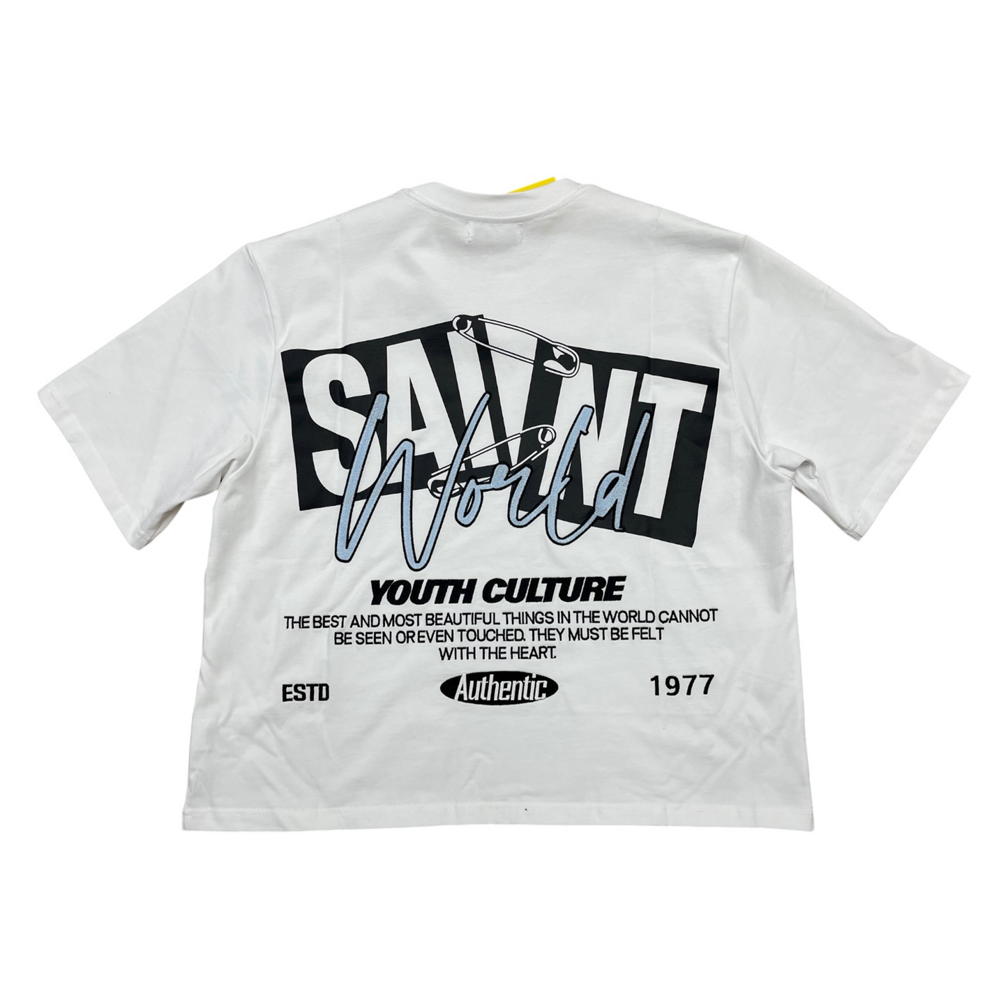 Saint Tee white  blue