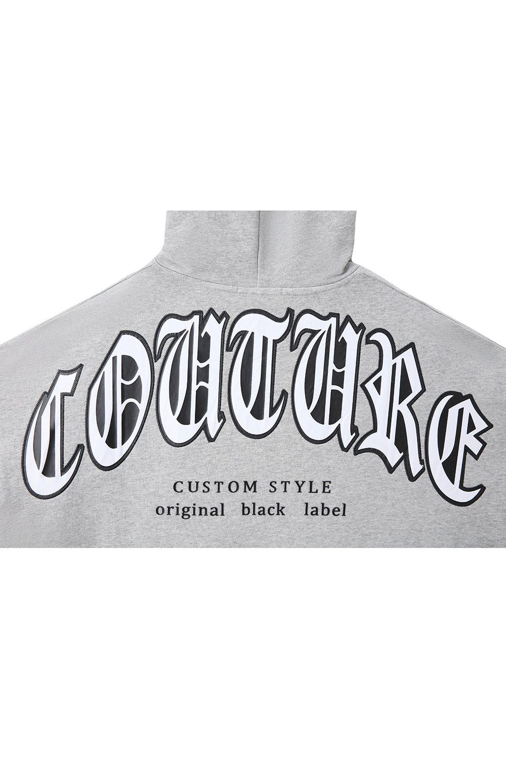Men Black Label "COUTURE" Hoodie gray
