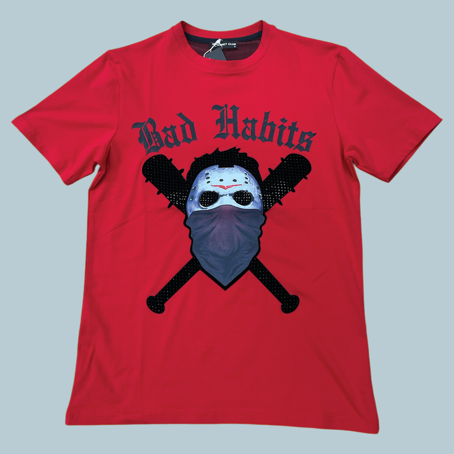 Money Club Bad Habit Tee black red