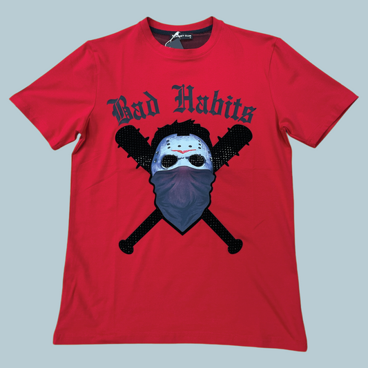Money Club Bad Habit Tee black red
