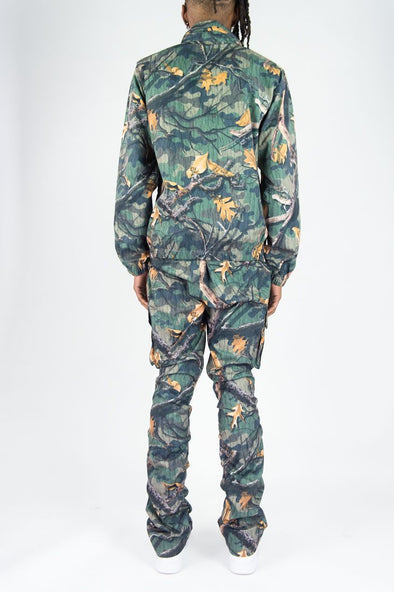 Rebel Minds Hunter Camo Zipup Windbreaker Jacket