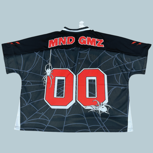 mind games crop tee black, orange