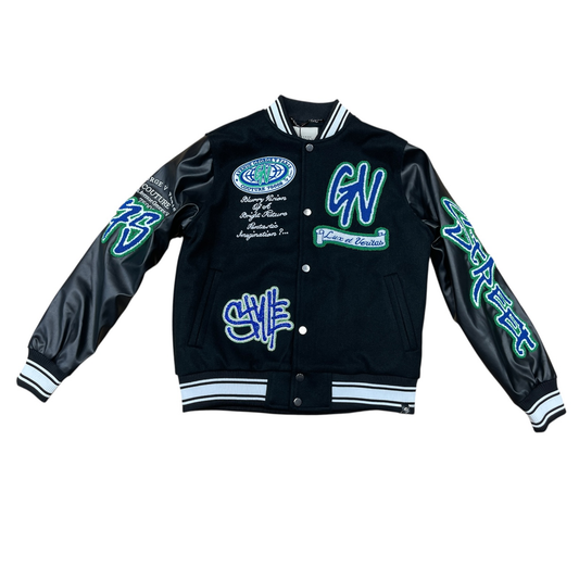 George V Jacket - Bright Future Varsity - Black