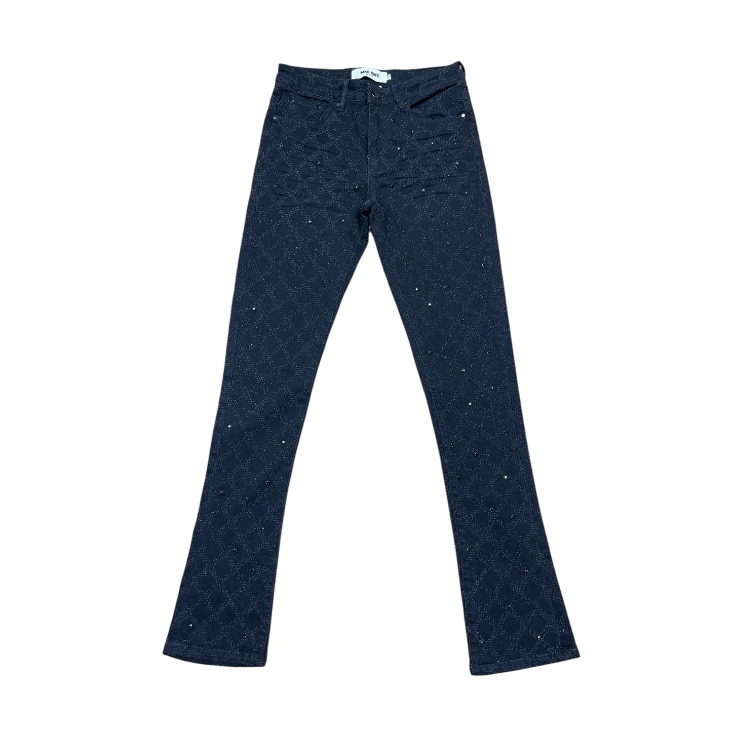 Mind Games stone  Out Stacked Jeans -gray