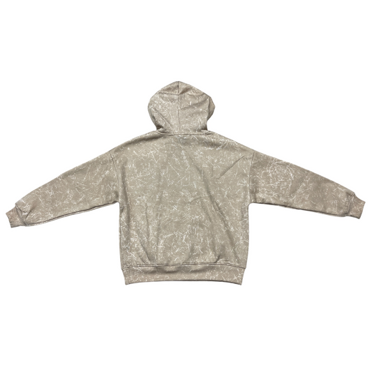 REBEL MINDS Chenille Rebel Fleece Hoodie brown