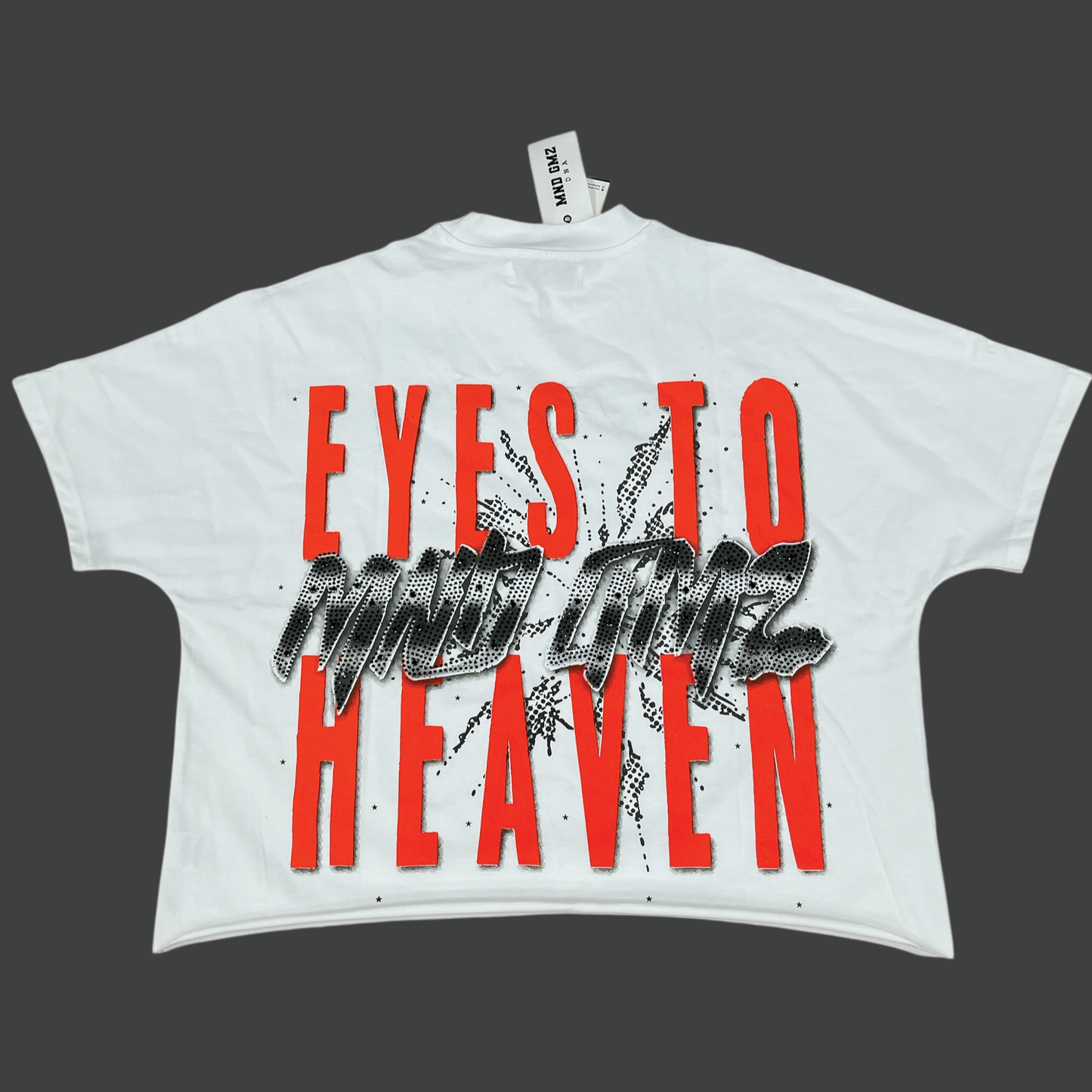 mind games crop tee , orange cotton