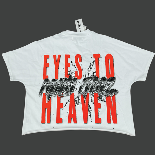 mind games crop tee , orange cotton